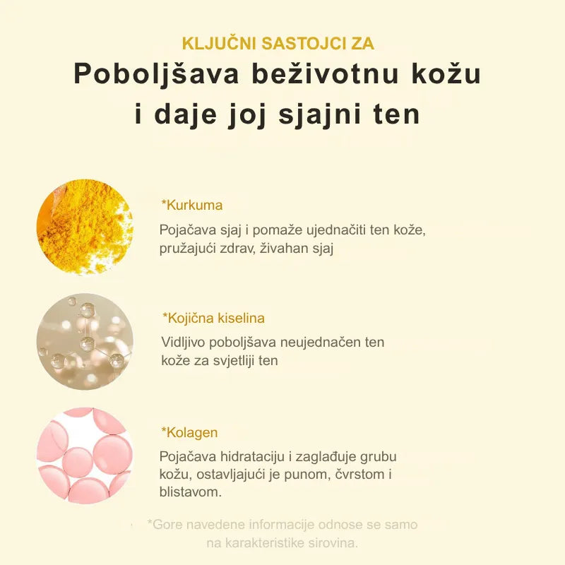 Maska s kojičnom kiselinom i kurkumom