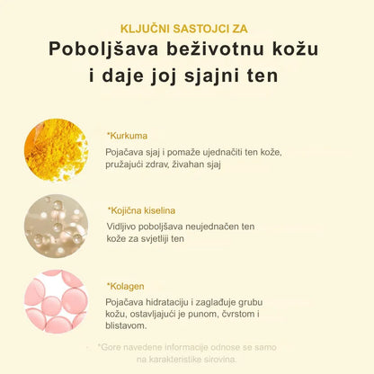 Maska s kojičnom kiselinom i kurkumom